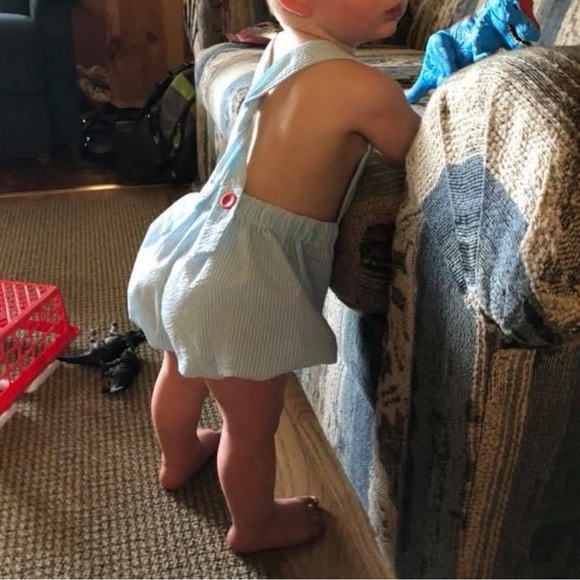 Light blue overalls with KTR monogramam - Picture 3 of 4